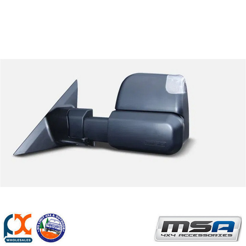 MSA 4X4 TOWING MIRRORS (BLACK ELECTRIC INDICATORS)FITS ISUZU DMAX 2012-CURRENT
