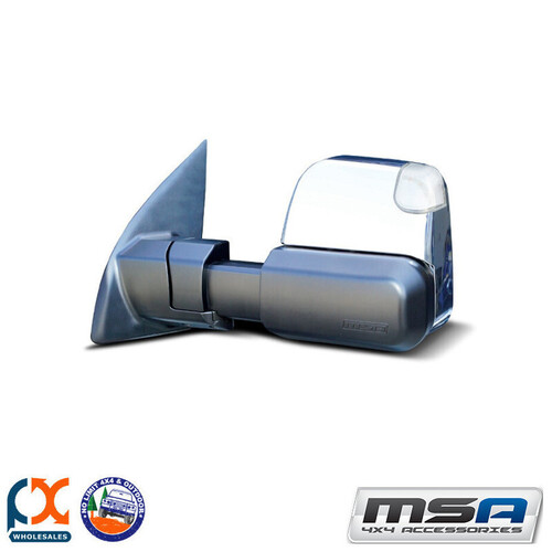 MSA 4X4 TOWING MIRRORS (CHROME ELECTRIC INDICATORS)FITS HOLDEN COLORADO 7 2012-C