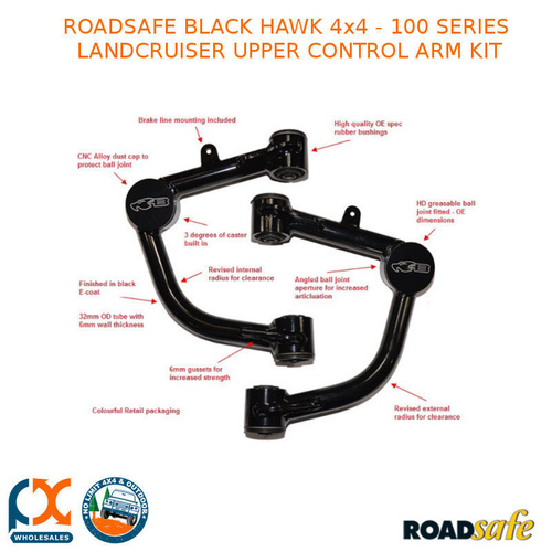 ROADSAFE BLACK HAWK 4x4 - 100 SERIES LANDCRUISER UPPER CONTROL ARM KIT