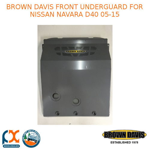 BROWN DAVIS FRONT UNDERGUARD FOR NISSAN NAVARA D40 05-15 - UGNND40F1