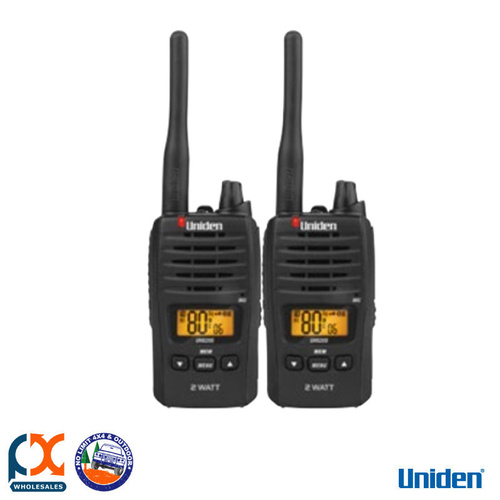UNIDEN UH820S-2 80 CHANNELS 2 WATT UHF HANDHELD RADIO