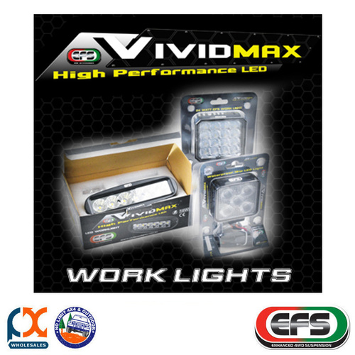 EFS VIVIDMAX HIGH PERFORMANCE LED 3" SQUARE 15W LED LIGHT