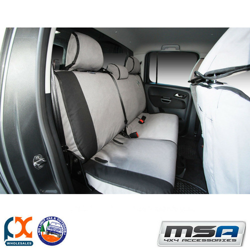 MSA SEAT COVERS FITS VOLKSWAGEN AMAROK REAR DUAL CAB 60/40 BENCH (3 HEADRESTS)