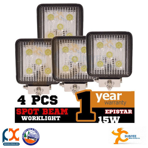 SUNYEE 4 X15W LED PENCIL BEAM WORK LAMP 12V 24V LIGHT