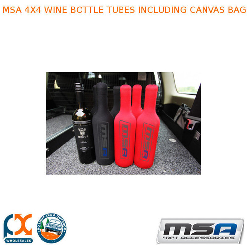 MSA 4X4 WINE BOTTLE TUBES INCLUDING CANVAS BAG